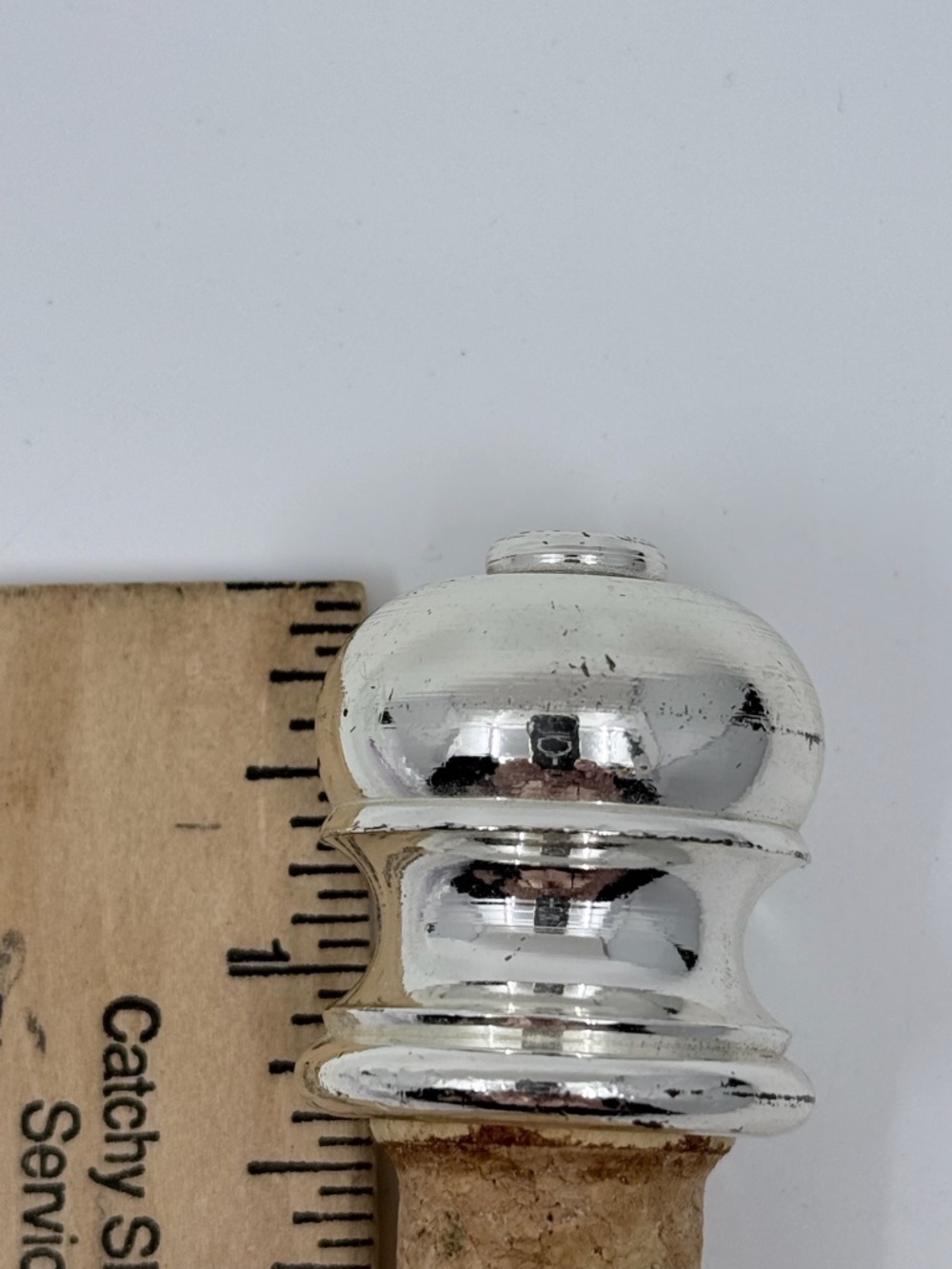 Vintage  Used Silver Plate Bottle Stopper